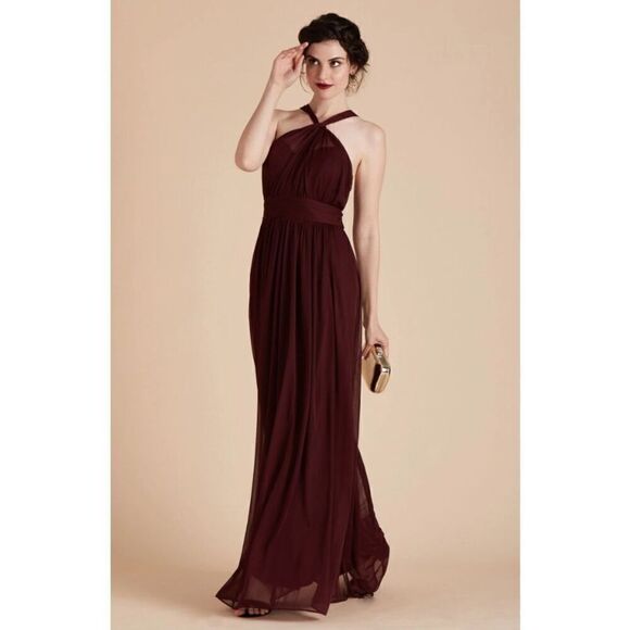 NWT Birdy Grey Kiko Mesh Cabernet Dress Gown Women’s XS Wedding Bridesmaid - Picture 9 of 11